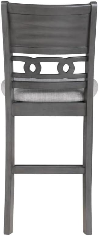 New Classic Furniture Gia 5-Piece Wood Round Counter Dining Set, 1 Counter Dining Table And 4 Chairs, 42 Inch, Gray