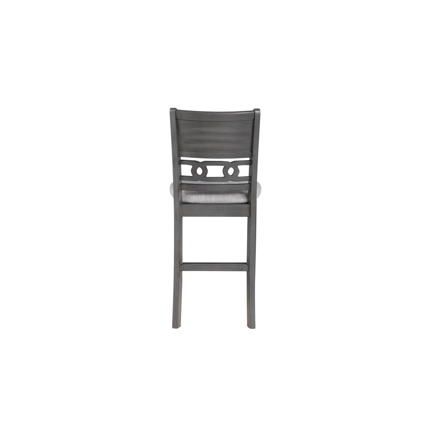 New Classic Furniture Gia 5-Piece Wood Round Counter Dining Set, 1 Counter Dining Table And 4 Chairs, 42 Inch, Gray