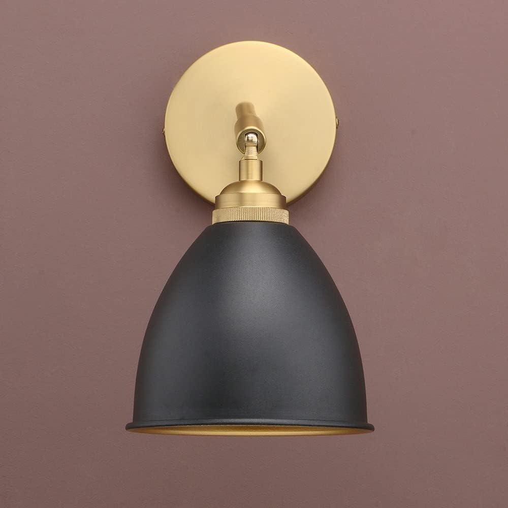 Black and Gold Metal Dimmable Wall Sconce Set