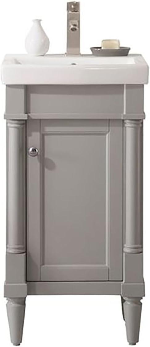 Furniture Indoor Home Decorative Washroom, Kitchen 18" Gray Sink Vanity