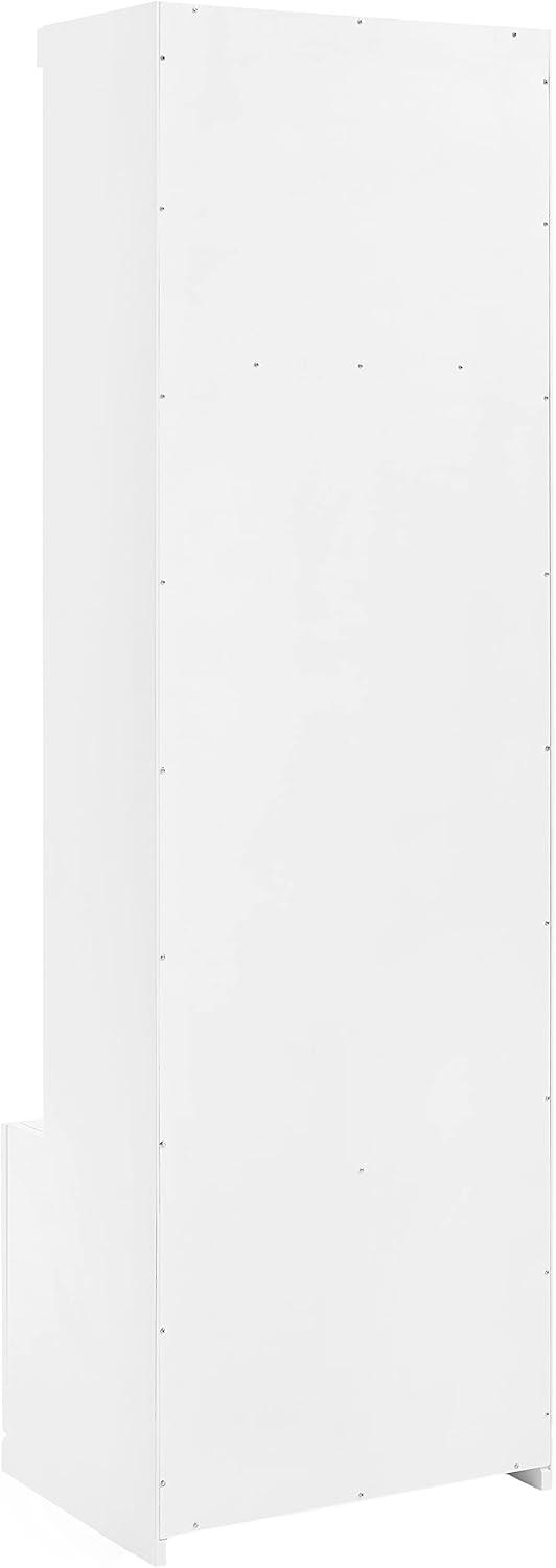 Harper Hall Tree White - Crosley: Mudroom Storage, Entryway Locker with Hooks & Shelf