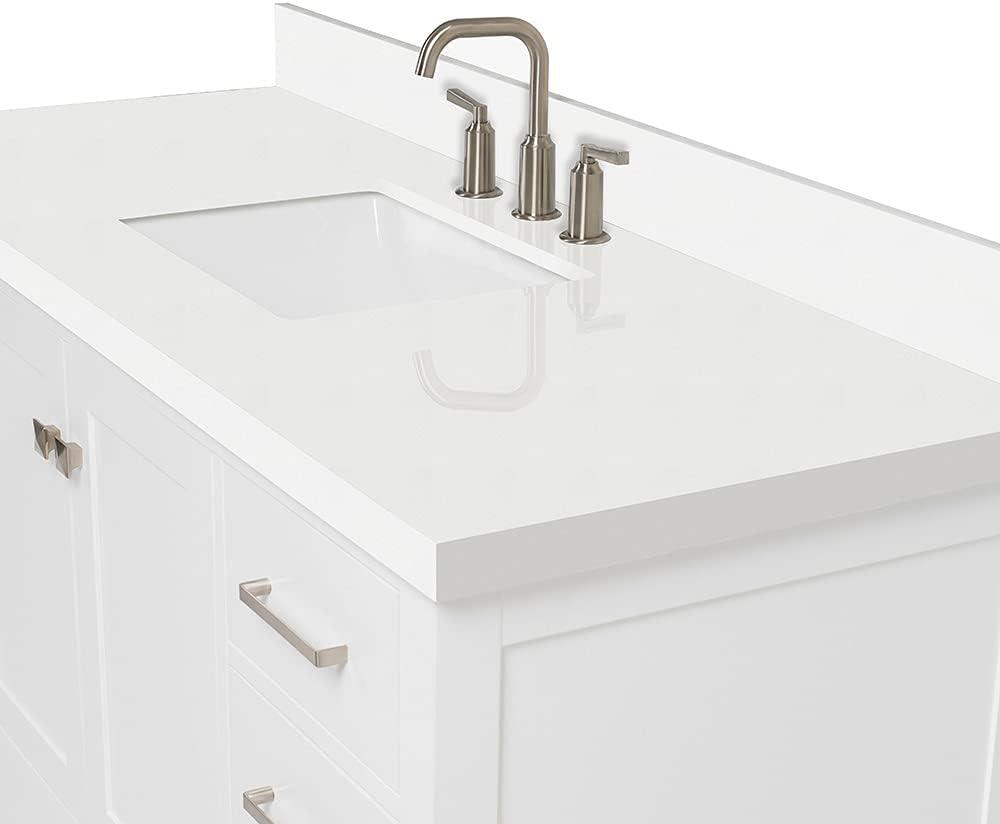 Ariel A055swqovo Cambridge 55" Free Standing Single Basin Vanity Set - White