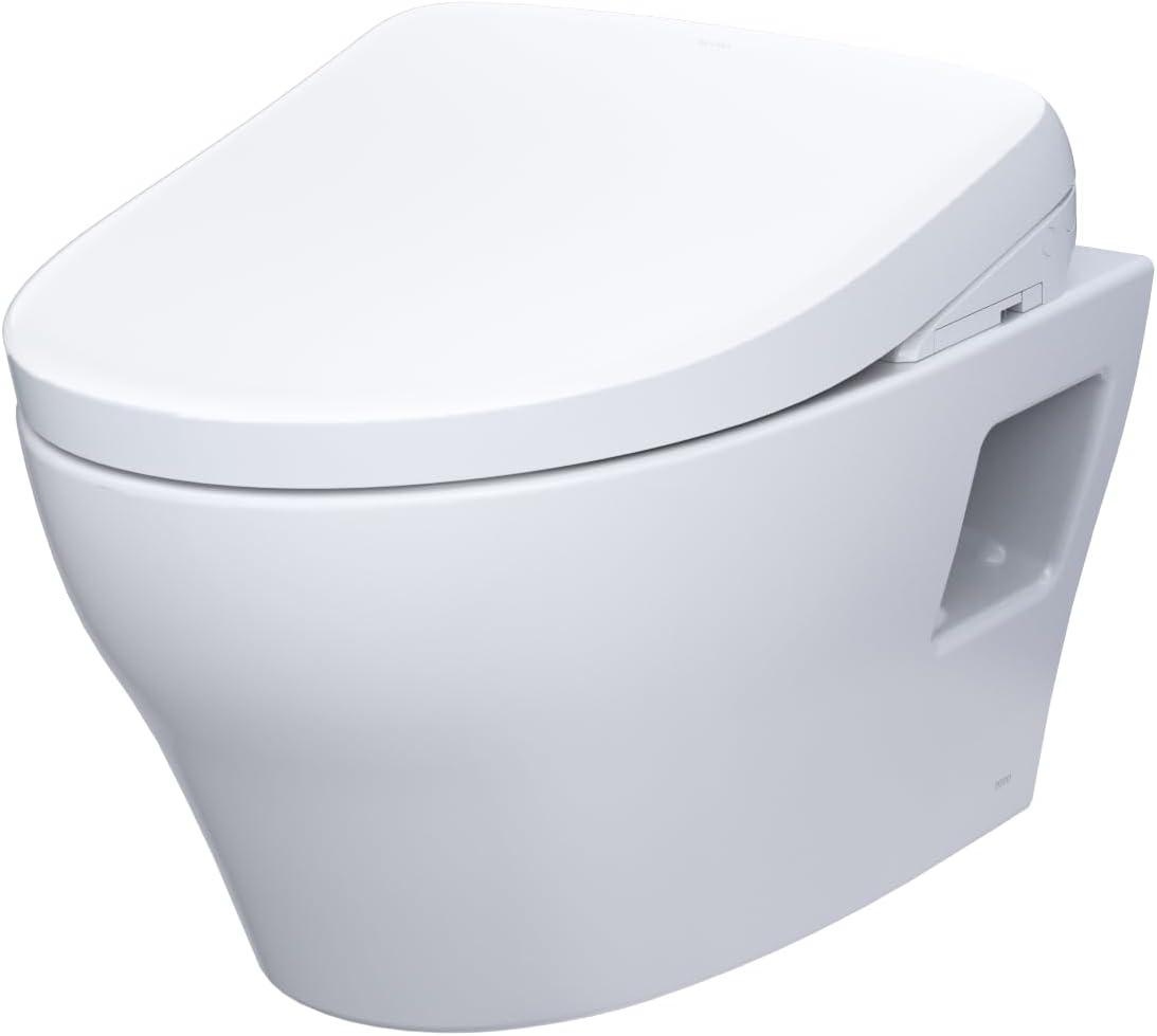 EP 1.28 GPF Elongated Floor Mounted Bidet Toilet (Seat Included) with Auto Flush