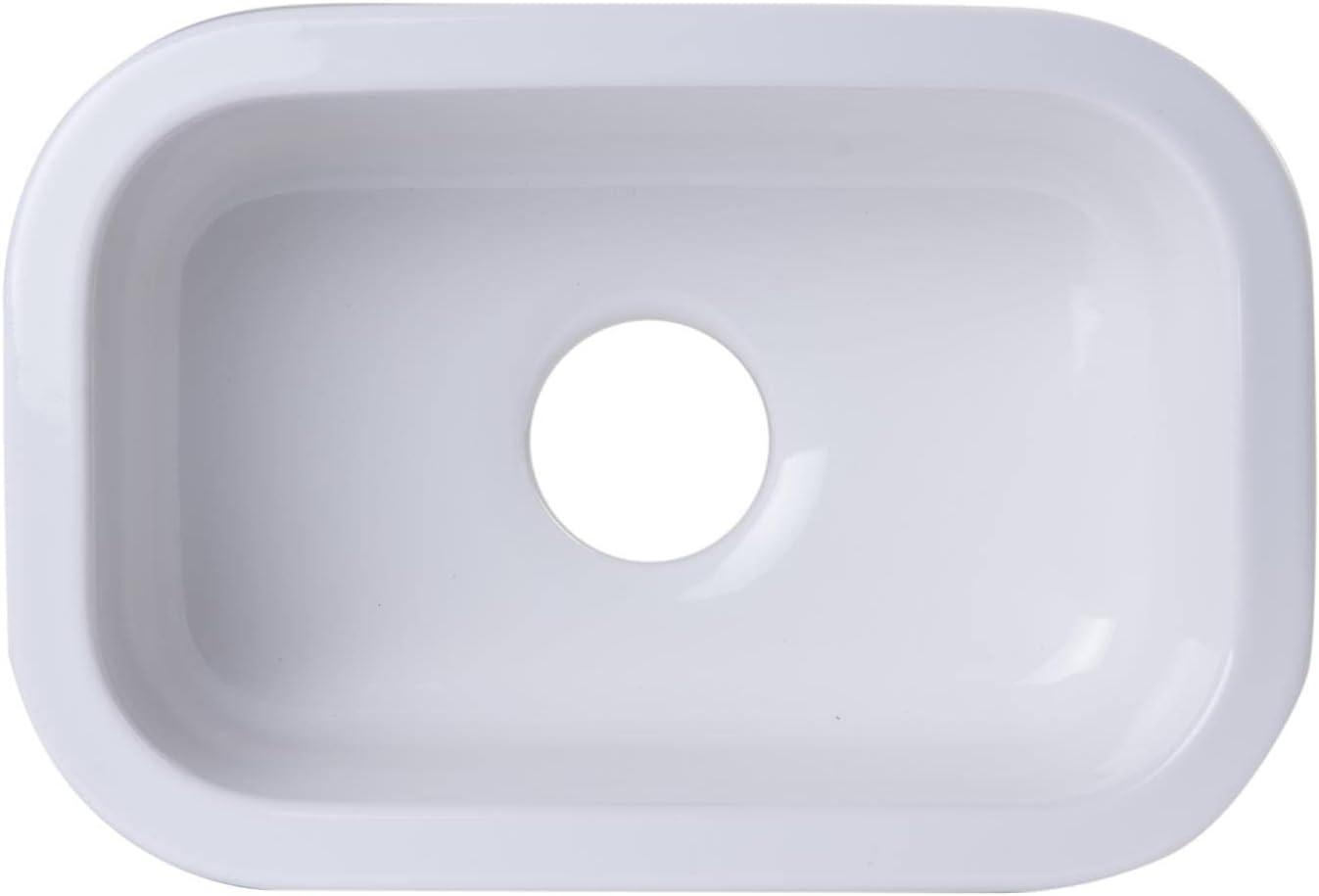 18.25'' L Undermount Single Bowl Fireclay Kitchen Sink