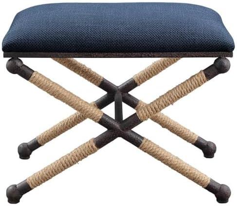Uttermost Firth Small Navy Fabric Bench