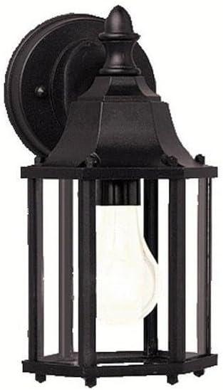 Chesapeake 10.25" 1 Light Outdoor Wall Light with Clear Beveled Glass in Black