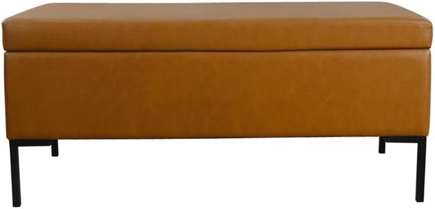 Large Storage Bench with Metal Legs - HomePop