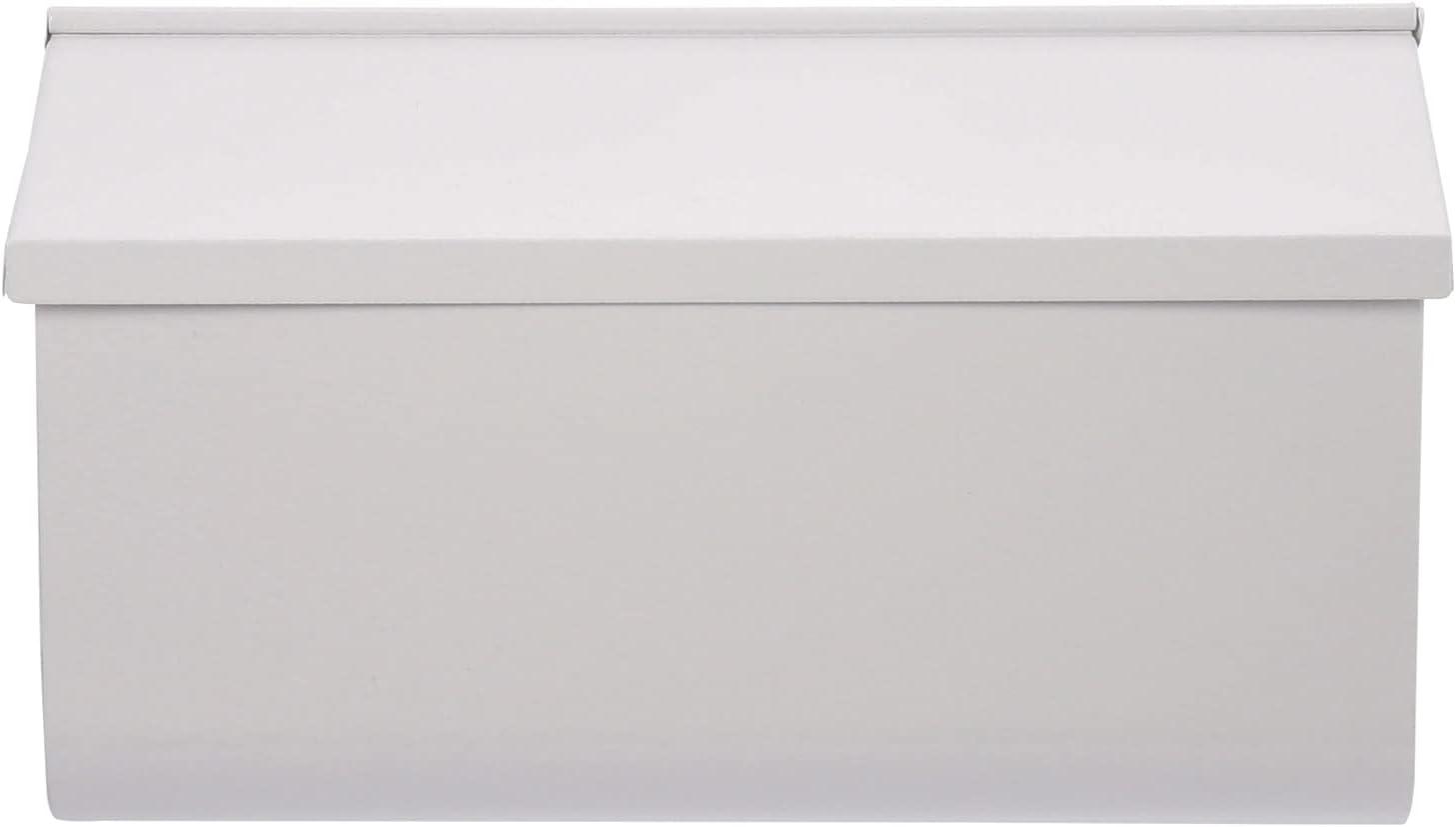 Gibraltar Mailboxes Woodlands Contemporary Galvanized Steel Wall Mount White Mailbox