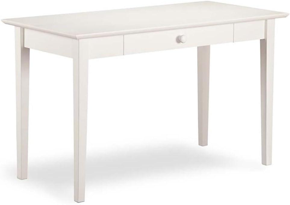 AFI Shaker Solid Wood Writing Desk with Elegant Felt Drawer in White