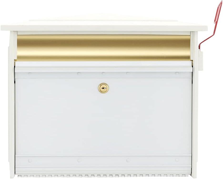 Architectural Mailboxes Mailsafe Locking, Plastic, Medium, Wall-Mount Mailbox in White