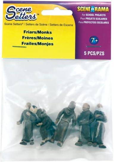 Miniature Friars and Monks Figurine Set for Dioramas