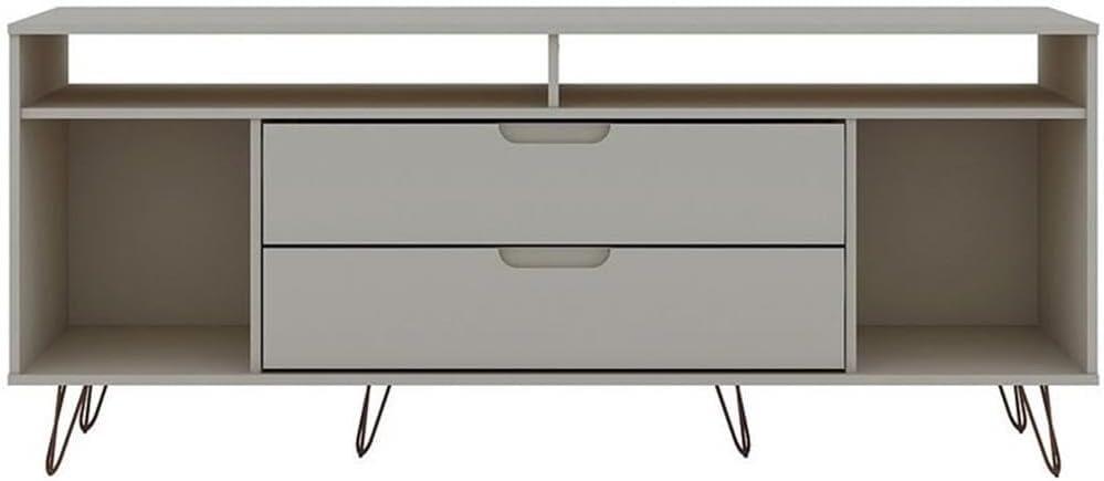 Rockefeller 62.99 TV Stand with Metal Legs and 2 Drawers