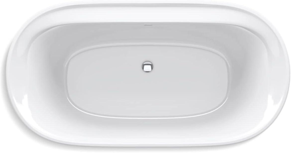 Spectacle 65.75-in x 34.25-in Freestanding Bath