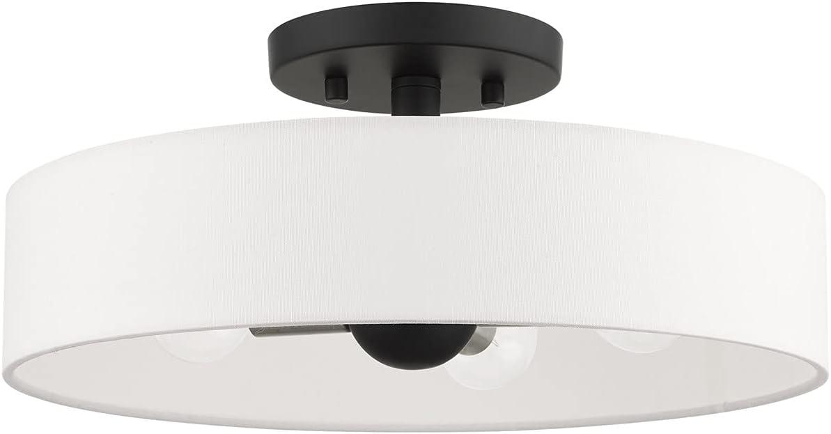 Livex Lighting Venlo 4 - Light Semi-Flush Mount in  Black/Brushed Nickel