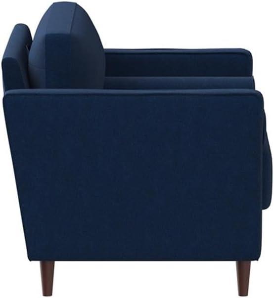 LifeStyle Solutions Jareth King Chair in Navy Blue Fabric Upholstery