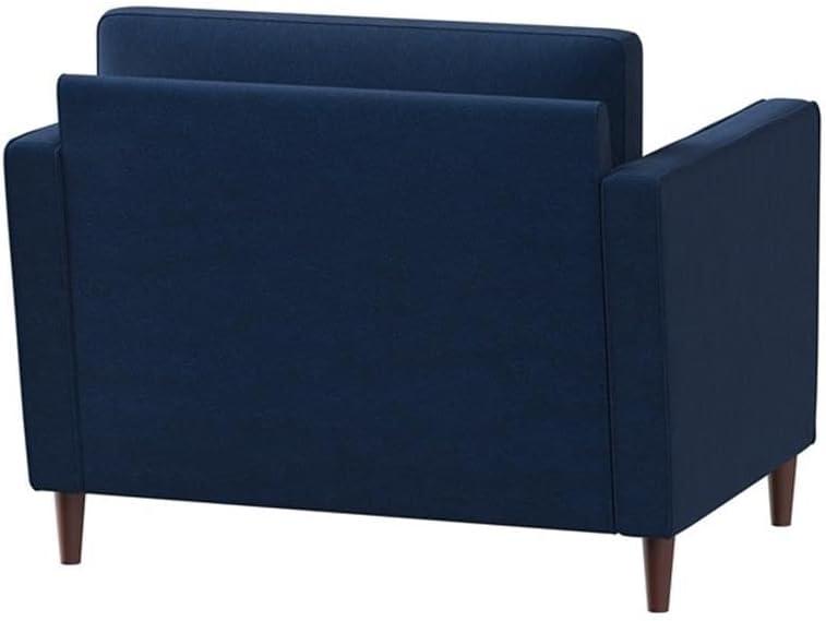 LifeStyle Solutions Jareth King Chair in Navy Blue Fabric Upholstery
