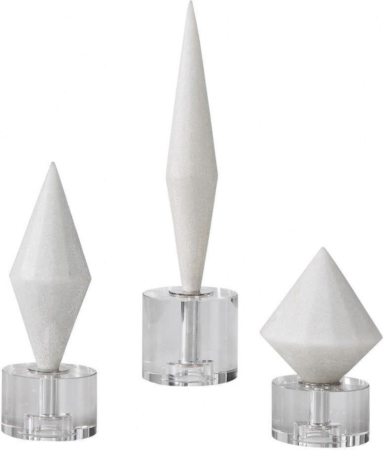 Uttermost Alize 14" High Diamond Crystal Sculptures Set of 3
