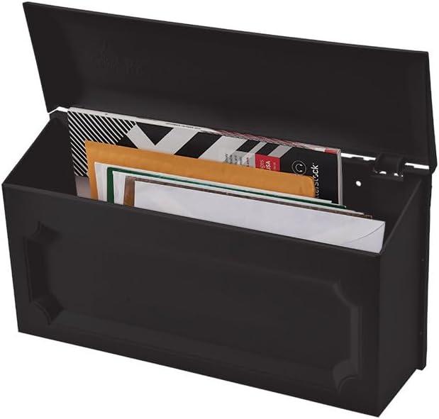 Gibraltar Mailboxes Windsor Medium Capacity Rust-Proof Plastic Black, Wall-Mount Mailbox, WMH00B04