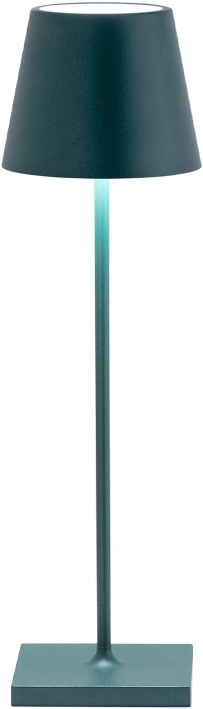 Dark Green Cordless Metal Touch Outdoor Table Lamp