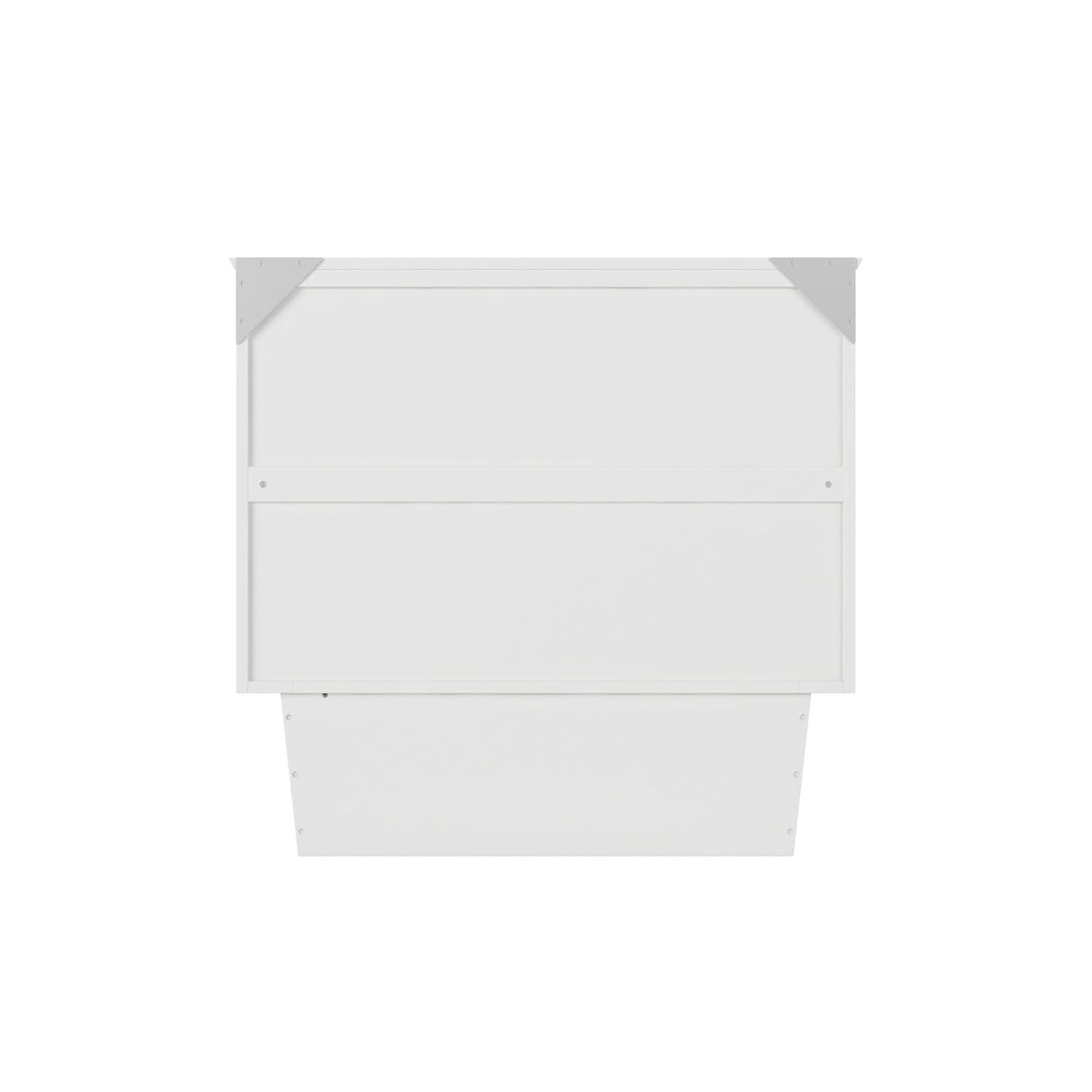Nantucket Murphy Bed Chest Twin in White with Charging Station & Coolsoft Mattress