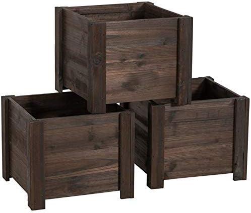 Wood Planter Box (Set of 3)