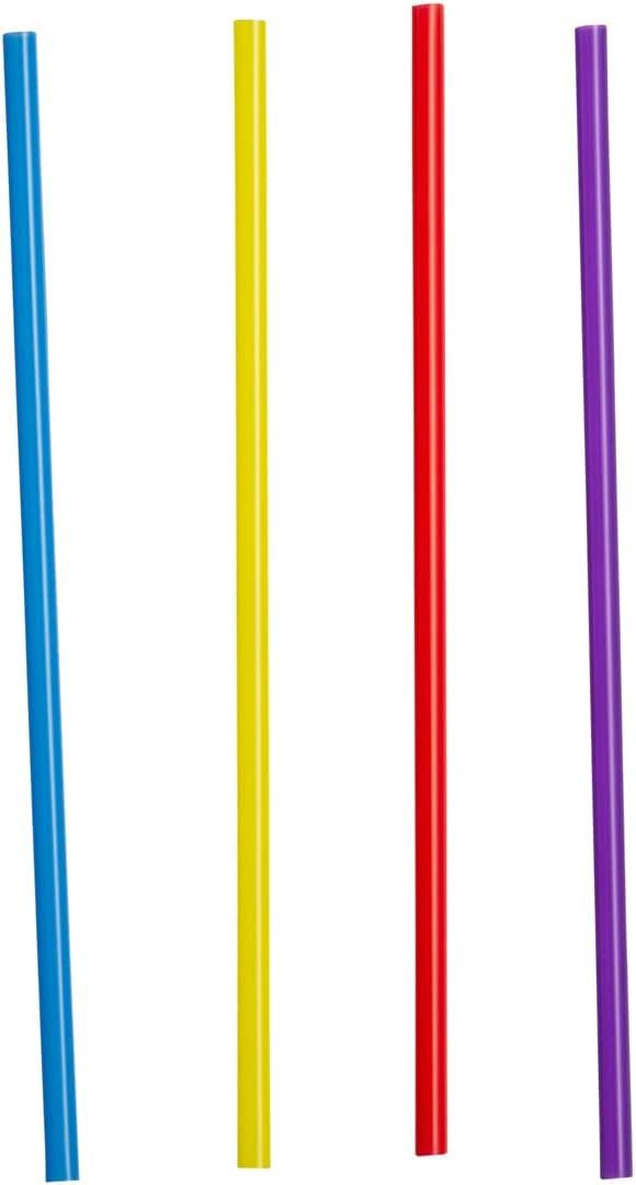 Comfy Package Plastic Straws Disposable Smoothie & Cocktail Straws, 500-Pack Assorted