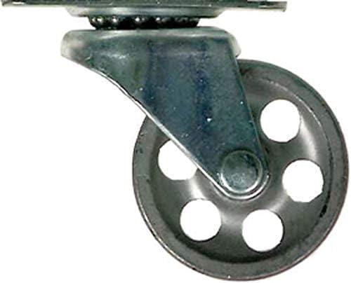 Gray Steel 2.5-Inch Swivel Plate Caster with 175-lb Capacity