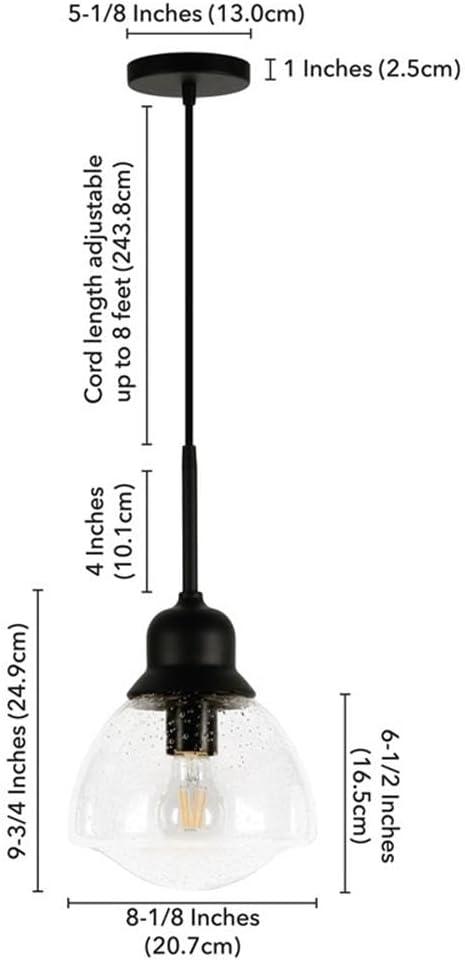 Katarina Single Light Glass Dimmable Pendant
