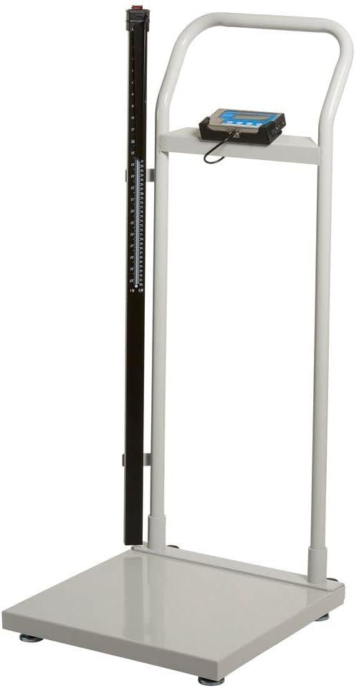 White Steel Digital Physician Scale with LCD Display