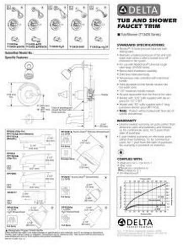 Classic Single-Function Tub Shower Faucet Set, Shower Valve Trim kit