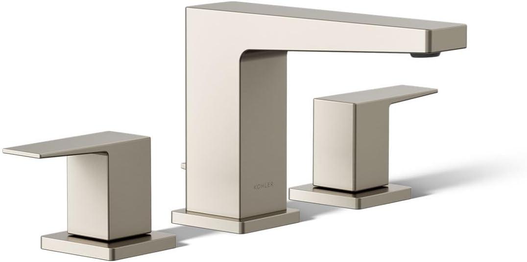 Kohler Honesty Widespread Bathroom Faucet with Pop-Up Drain Assembly, 3-Hole 2-Handle Bathroom Sink Faucet, 1.2 gpm