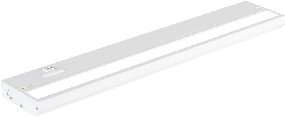 18-Inch White LED Under Cabinet Task Light with Adjustable Color Temperature