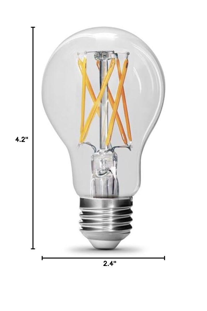 Feit Electric A19 E26 (Medium) Filament LED Bulb Daylight 100 Watt Equivalence 2 pk