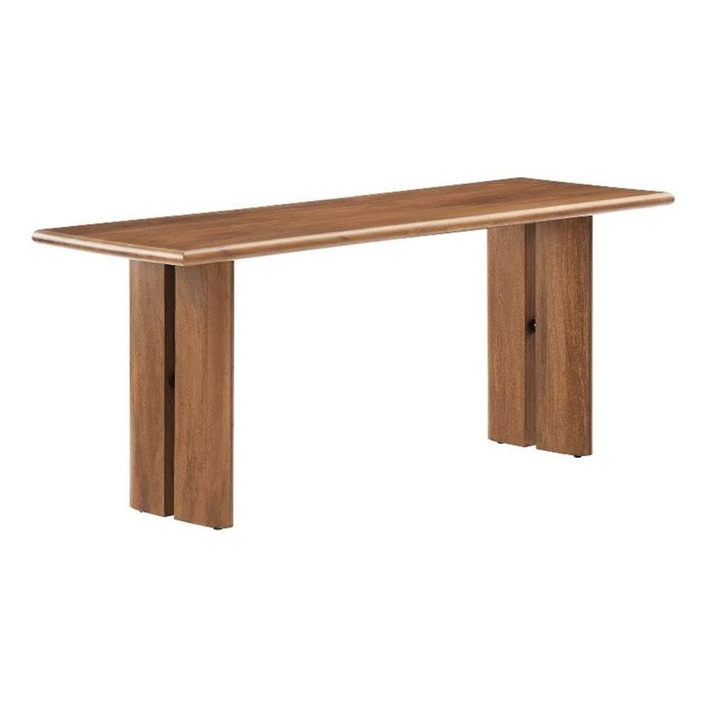 Modway Amistad 46" Solid Wood Bench, Walnut
