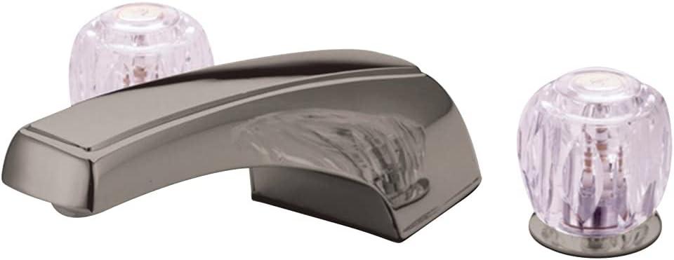 Kingston Brushed Nickel Roman Tub Faucet with Acrylic Knob Handles