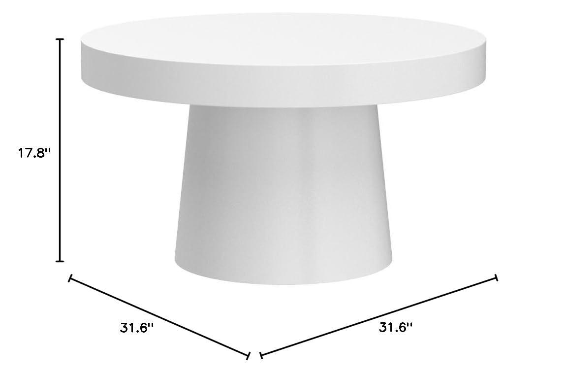 Jaria Faux Concrete Coffee Table - White - Safavieh