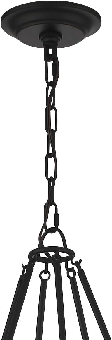 8 Light Chandelier-Matte Black Finish Bailey Street Home 49-Bel-4173355