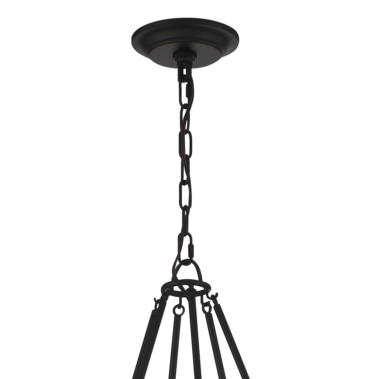 8 Light Chandelier-Matte Black Finish Bailey Street Home 49-Bel-4173355