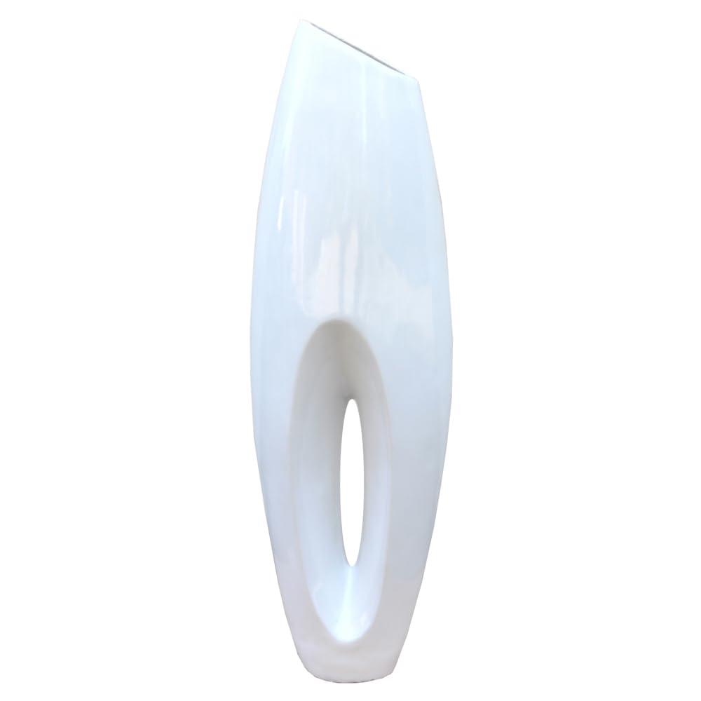 Uniquewise Tall Floor Vase, Modern White Large Floor Vase, 40-inch Vase, Decorative Lightweight Vase, Home Decor, Large