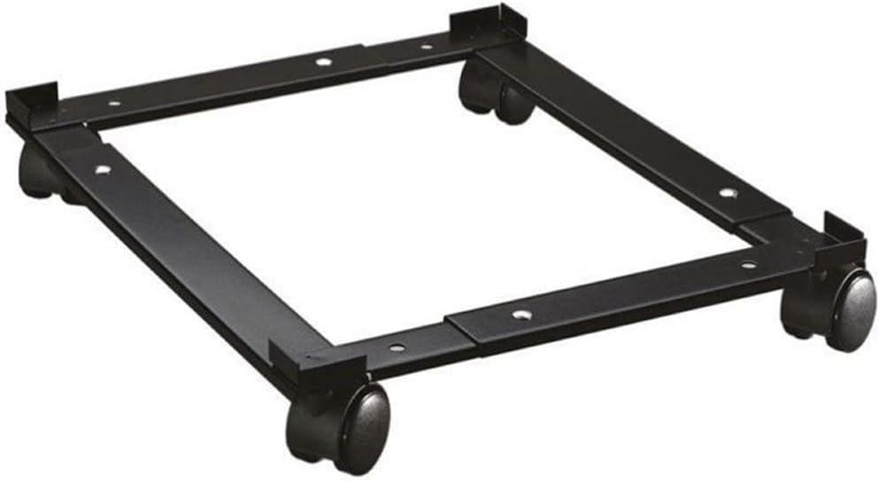 Adjustable Black Steel File Caddy with Casters