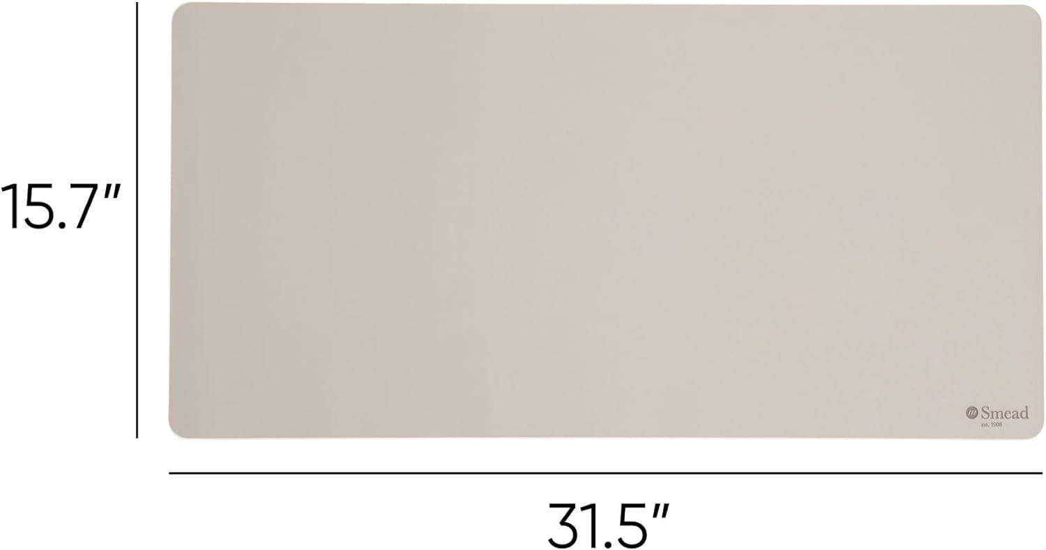 Smead Manufacturing SMD64831 31.5 x 15.7 in. Vegan Leather Desk Pads - Sandstone
