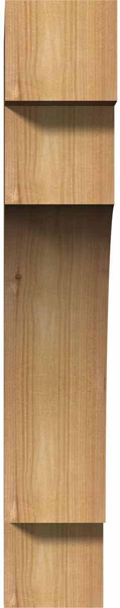 3 1/2"W x 12"D x 20"H Mediterranean Smooth Corbel, Western Red Cedar