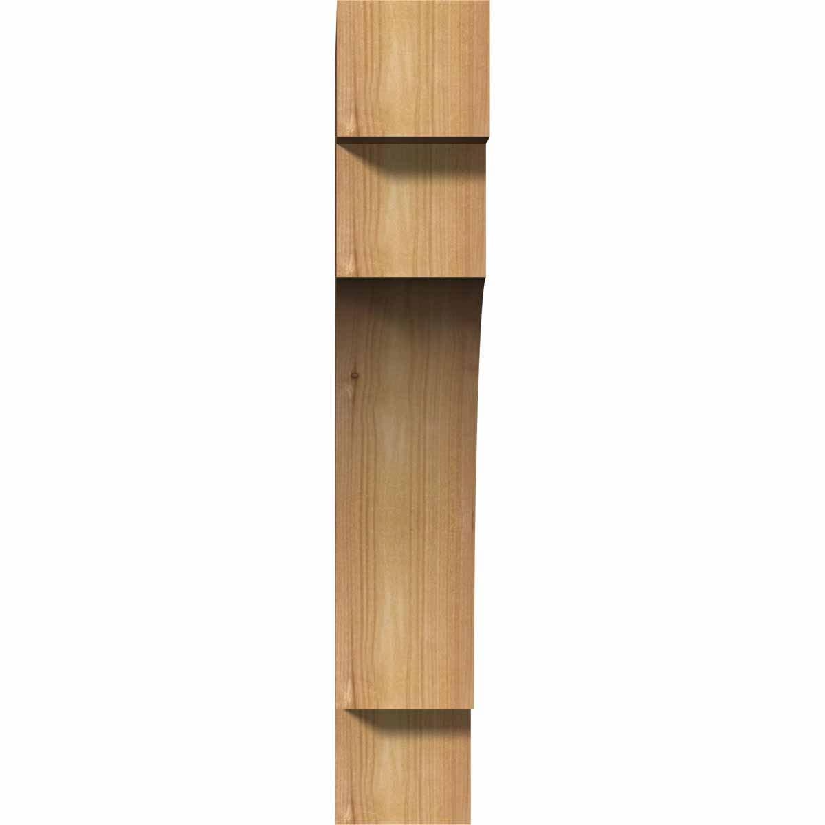 3 1/2"W x 12"D x 20"H Mediterranean Smooth Corbel, Western Red Cedar