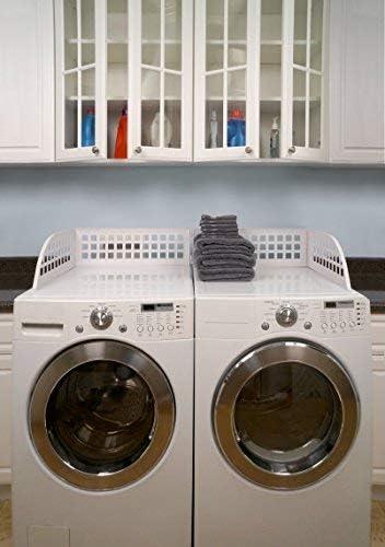 Haus Maus The Original Laundry Guard - Stop Laundry Falling Behind Washer/Dryer - Invented by a US Mom - Made in North America - Magnetic - Fits Most Front Loading Machines - Top of Fridge - White