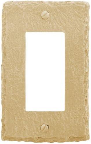 Almond Faux Slate Single Rocker Resin Wallplate