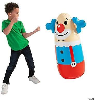 3-Foot Tall Inflatable Vinyl Clown Punching Bag for Kids