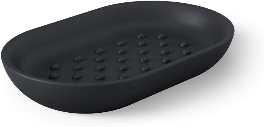 Junip Black Matte Resin Oval Soap Dish