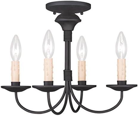 Livex Lighting Heritage 4 - Light Flush Mount in  Black