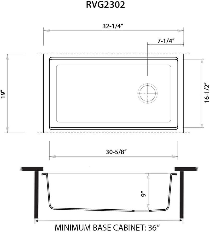 Ruvati 33-inch Undermount Workstation Granite Composite Kitchen Sink