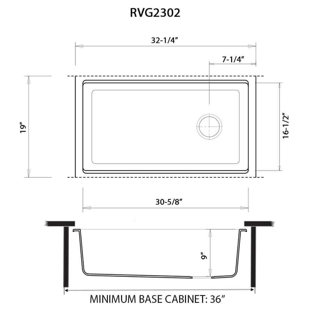 Ruvati 33-inch Undermount Workstation Granite Composite Kitchen Sink